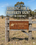 Custom Corten Steel Property Sign