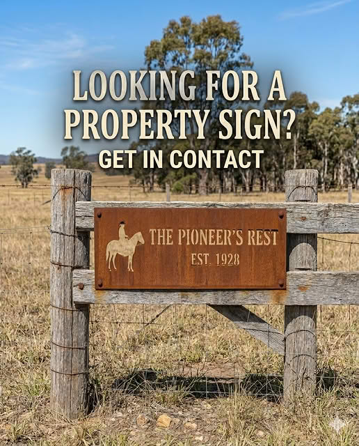 Custom Corten Steel Property Sign