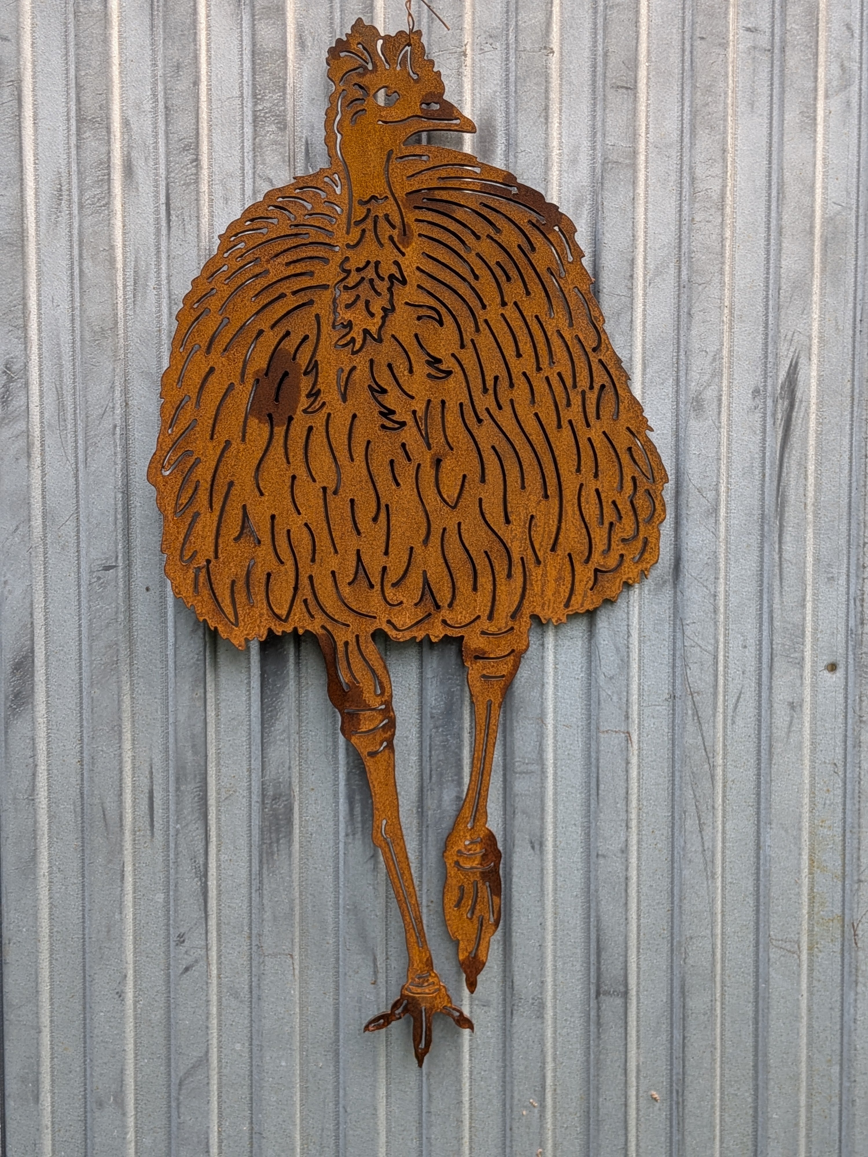 Emu Wall Art – Corten Steel Garden Decor