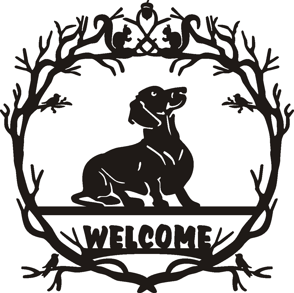 Welcome Dachshund Sign Rustic