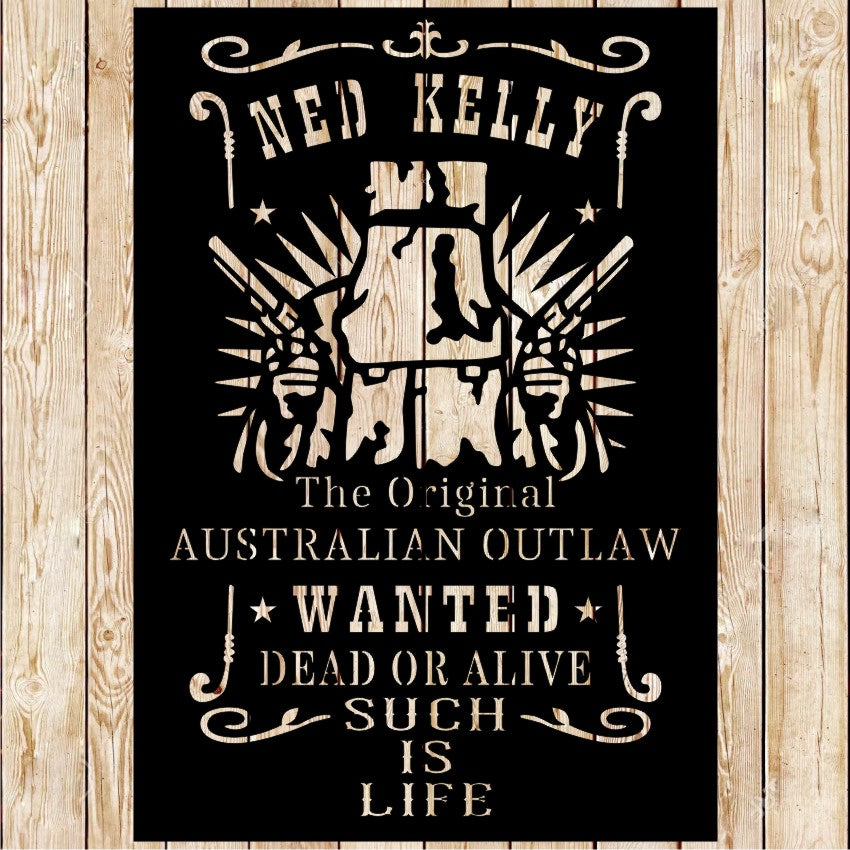 Ned Kelly WANTED Sign