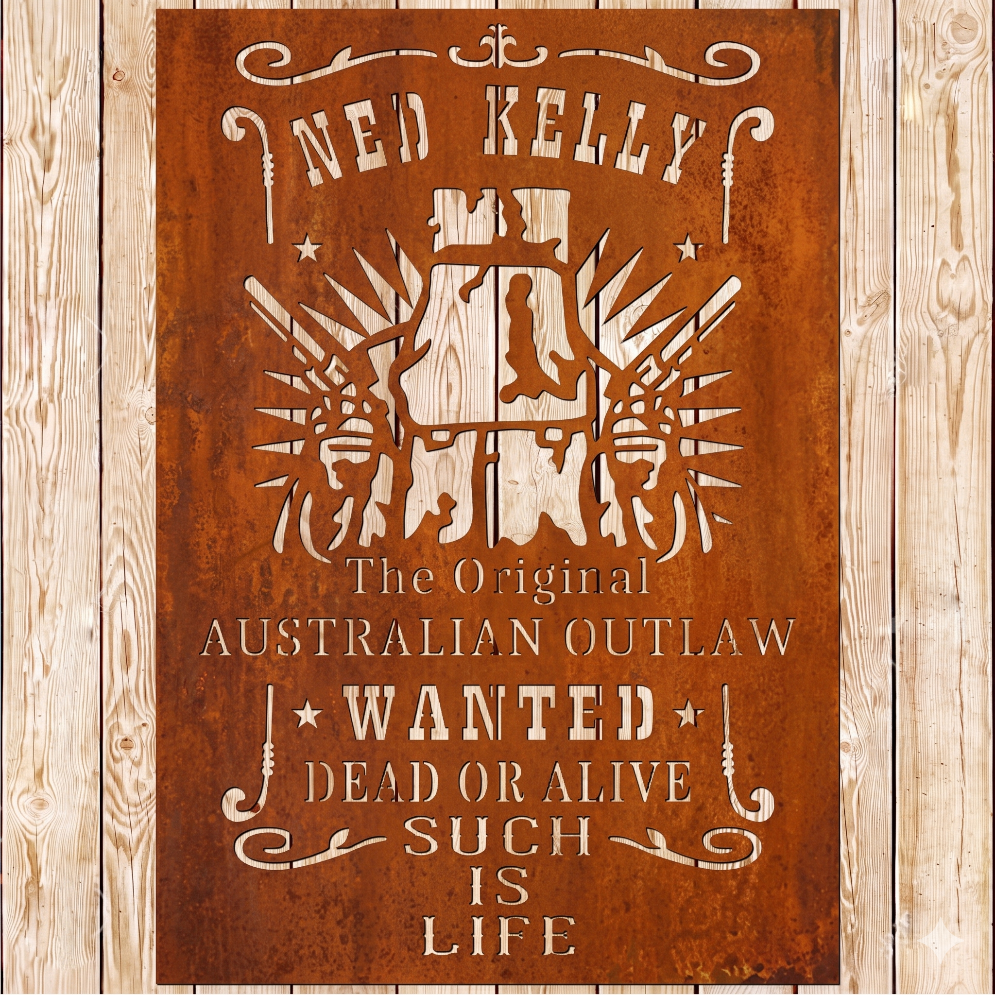 Ned Kelly WANTED Sign