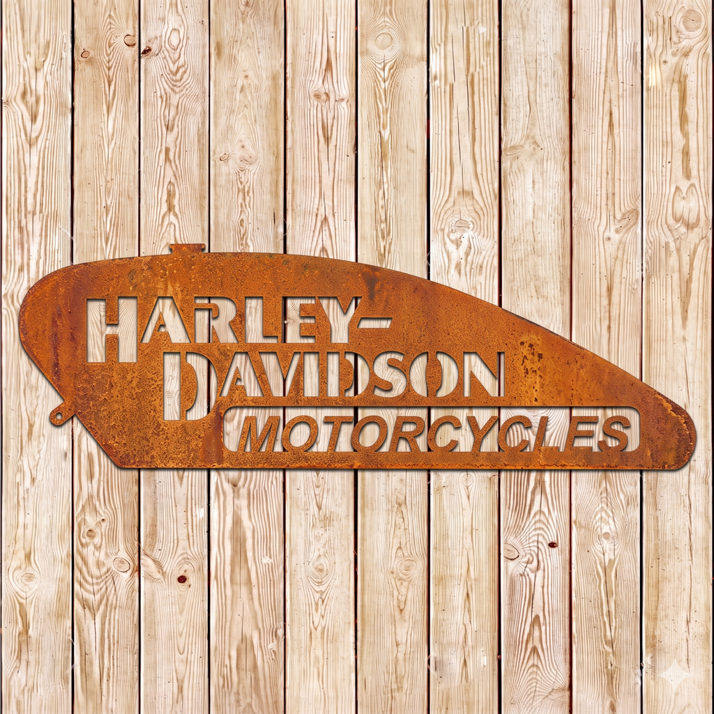 Harley-Davidson sign Gas tank cut
