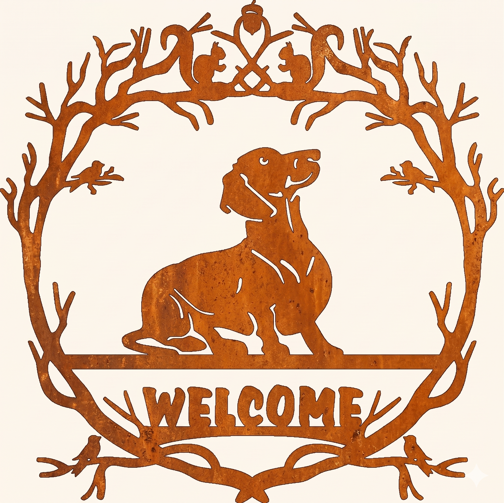 Welcome Dachshund Sign Rustic