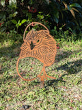 Chicken Garden Stake No. 2 – Corten Steel Garden Art