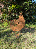 Chicken Garden Stake No. 1 – Corten Steel Garden Art
