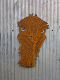 Emu Head Wall Art – Corten Steel Garden Decor