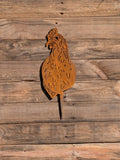 Chicken Garden Stake No. 5 – Corten Steel Garden Art