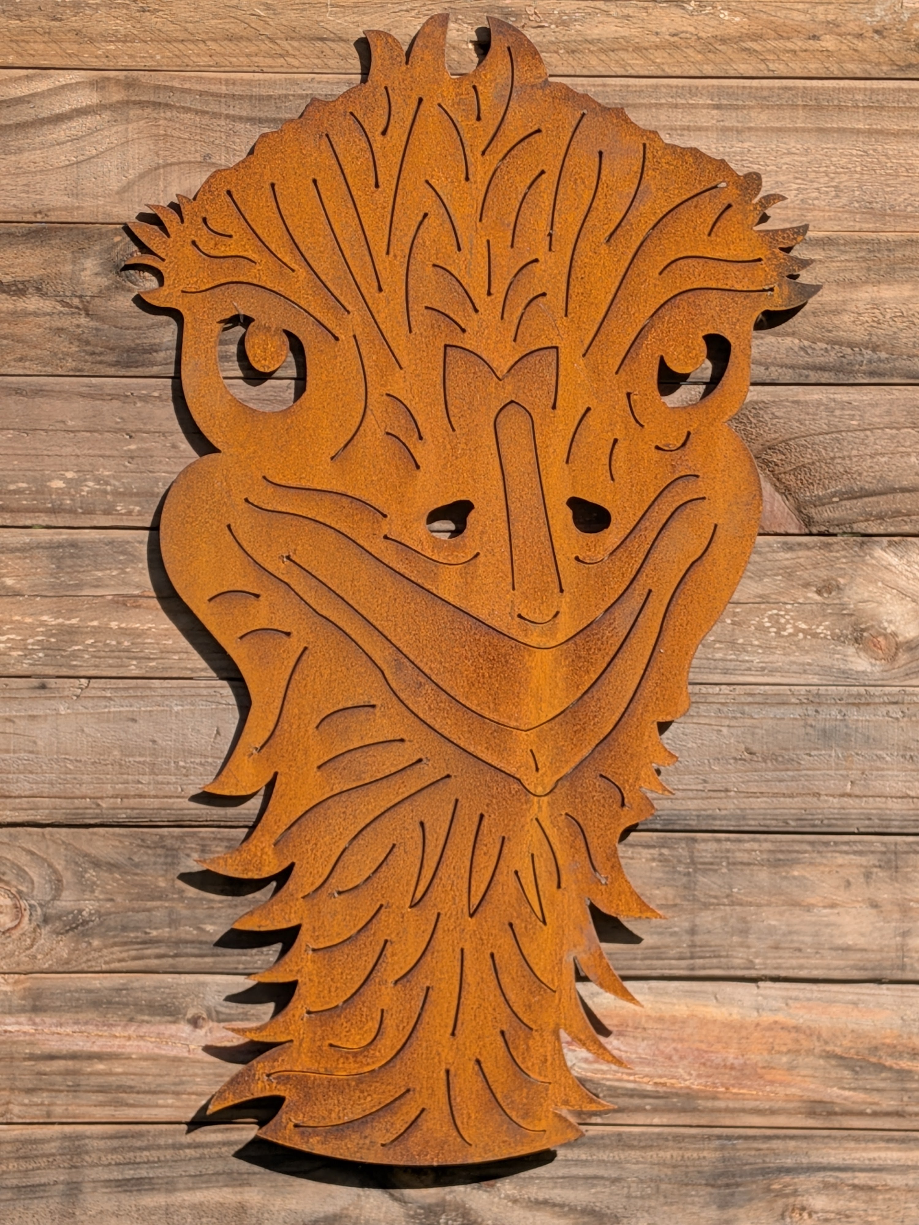 Emu Head Wall Art – Corten Steel Garden Decor